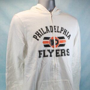 Philadelphia Flyers Vintage Style Full-Zip Hoodie Distressed Print, Unisex XL